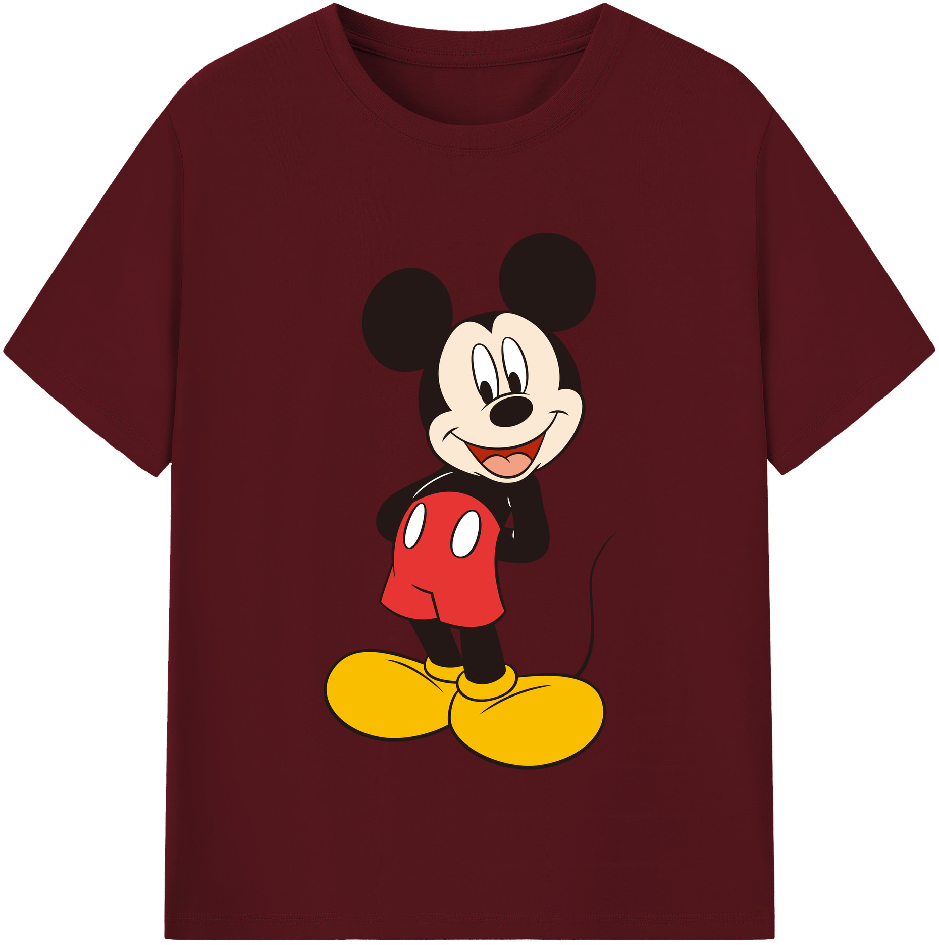 （画像用） ミッキーマウス Mickey Mouse 綿100％半袖Tシャツ（フロントプリント）